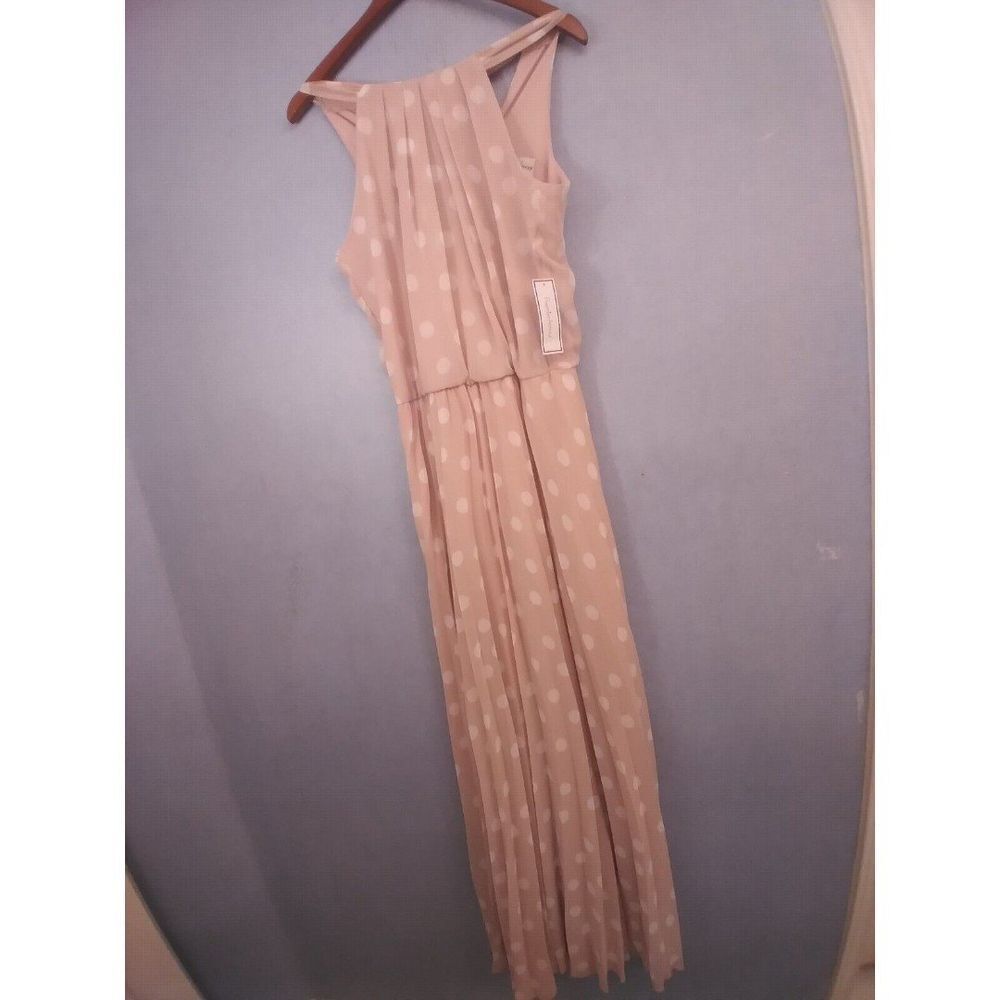 Polka Dot Maxi Dress Sleeveless Tie Back Casual Party‎ Sundress